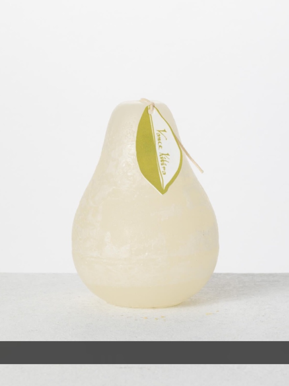 nwt SET OF 4 BEAUTIFUL VANCE KITIRA CREAM COLORED PEAR SHAPED CANDLES
